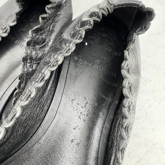 Tory Burch Black Eddie Bow Ballet Flats 9 - Picture 7 of 10